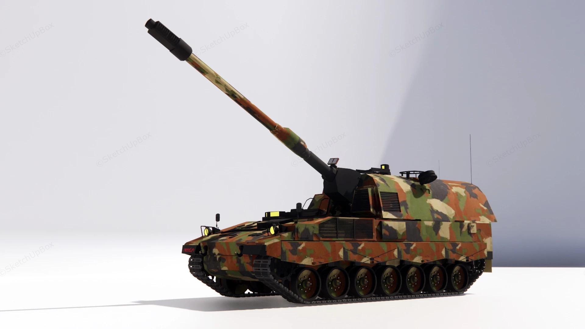 PzH 2000 Self Propelled Howitzer sketchup model preview - SketchupBox
