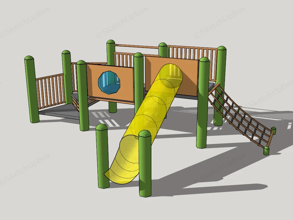 Kids Climbing Slide sketchup model preview - SketchupBox