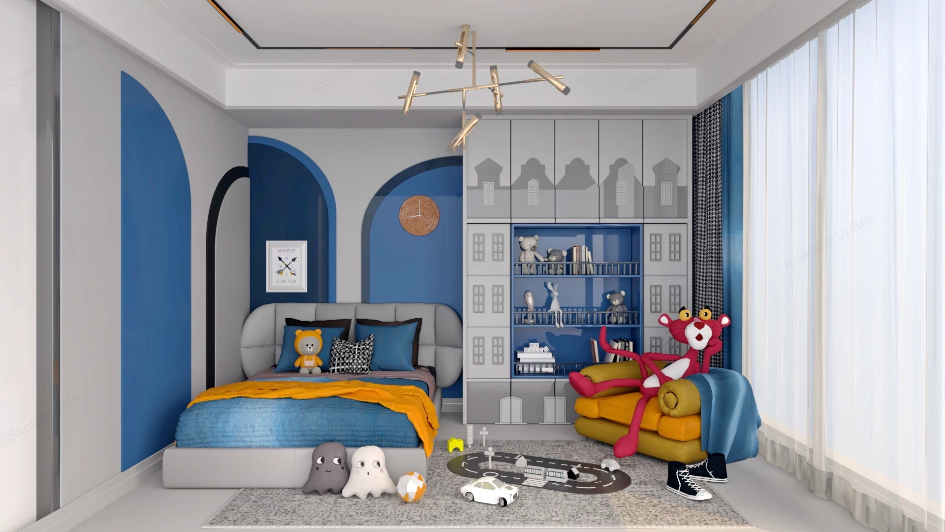 Toddler Boy Room Decor sketchup model preview - SketchupBox