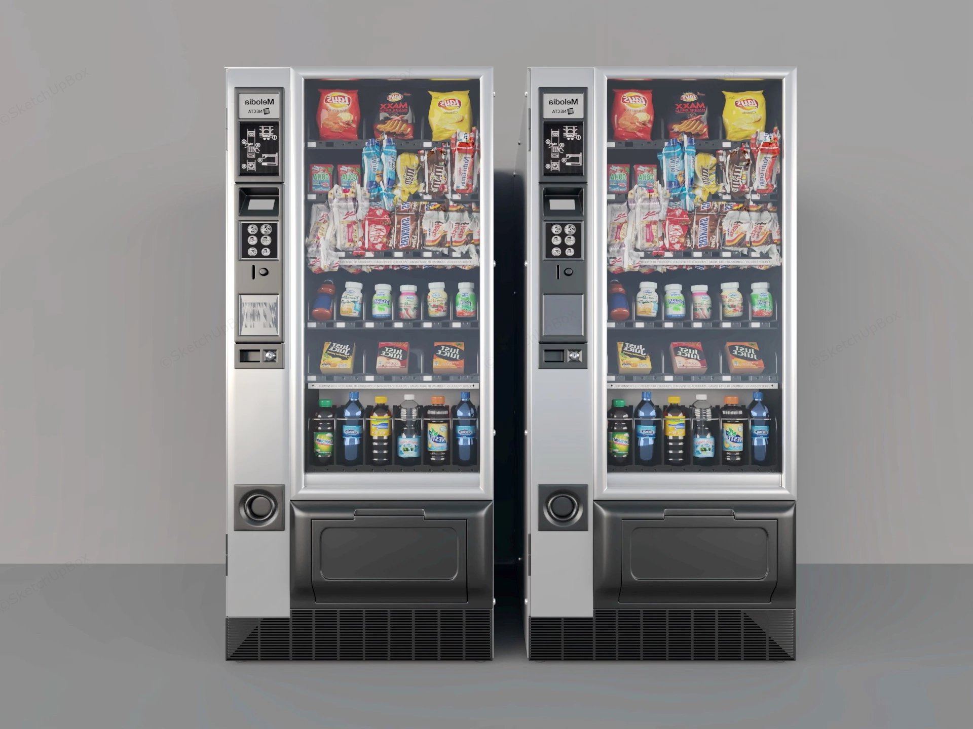 Combo Vending Machines sketchup model preview - SketchupBox
