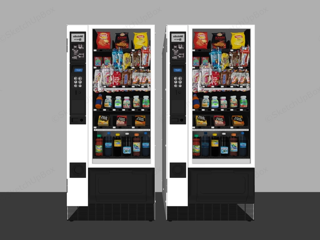 Combo Vending Machines sketchup model preview - SketchupBox