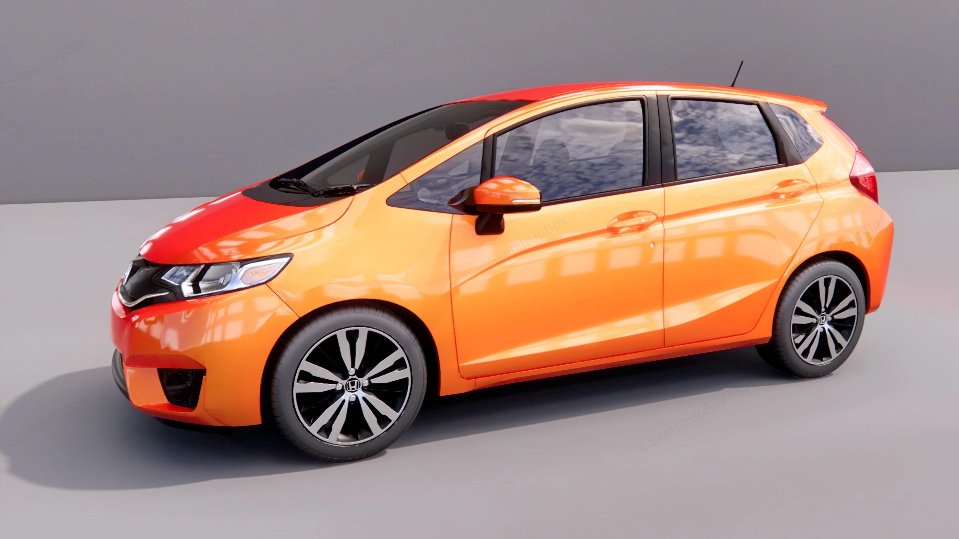 Honda Fit sketchup model preview - SketchupBox