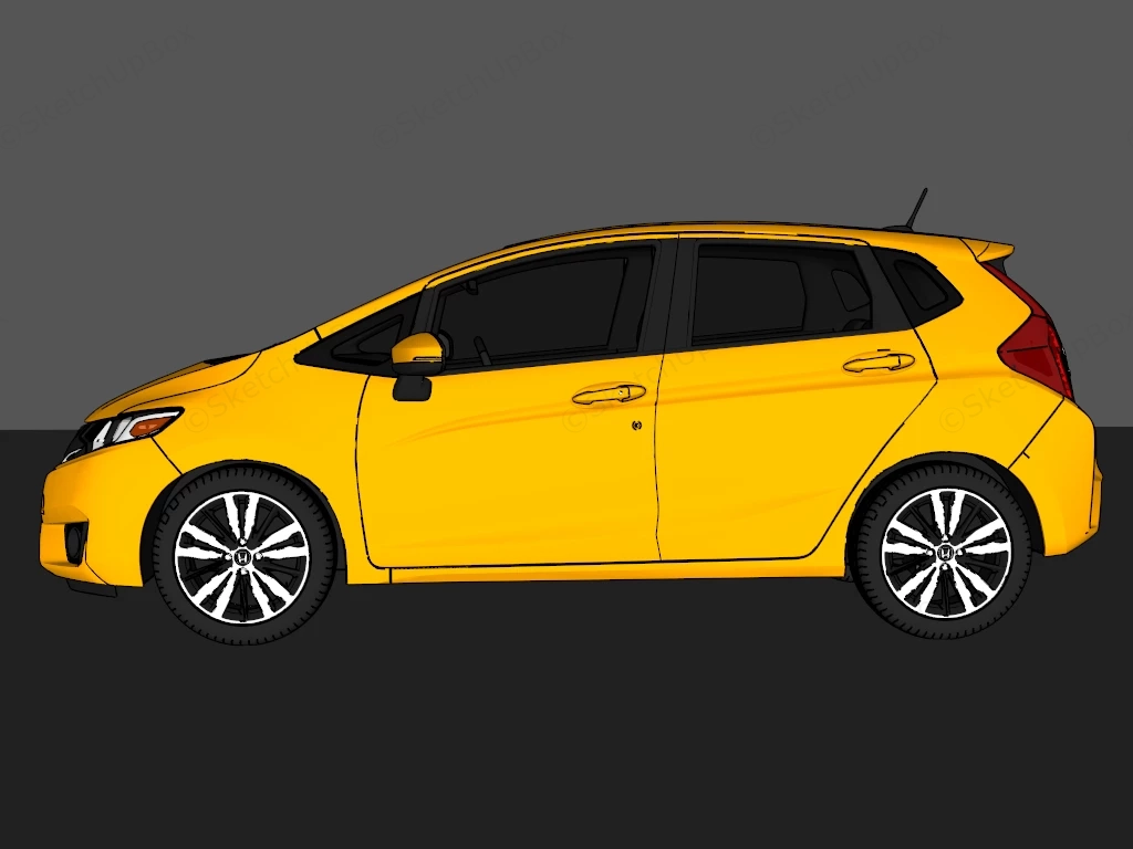 Honda Fit sketchup model preview - SketchupBox