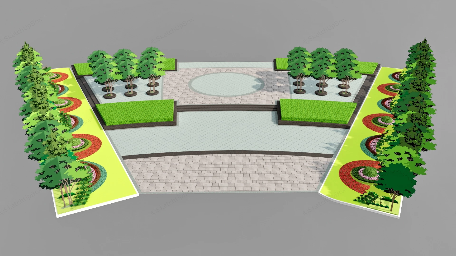 Mini Pocket Park sketchup model preview - SketchupBox