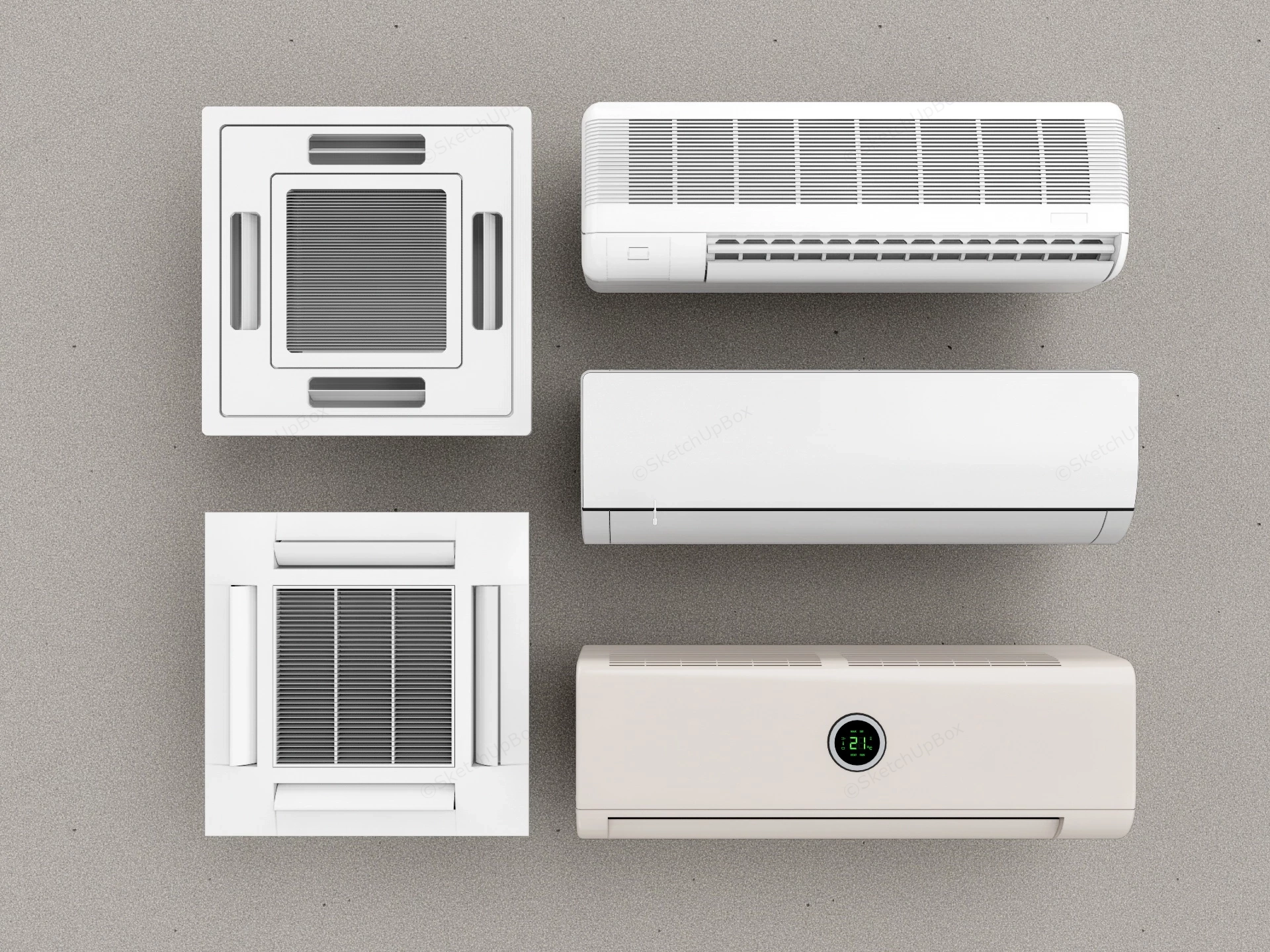 Split Air Conditioner Units sketchup model preview - SketchupBox