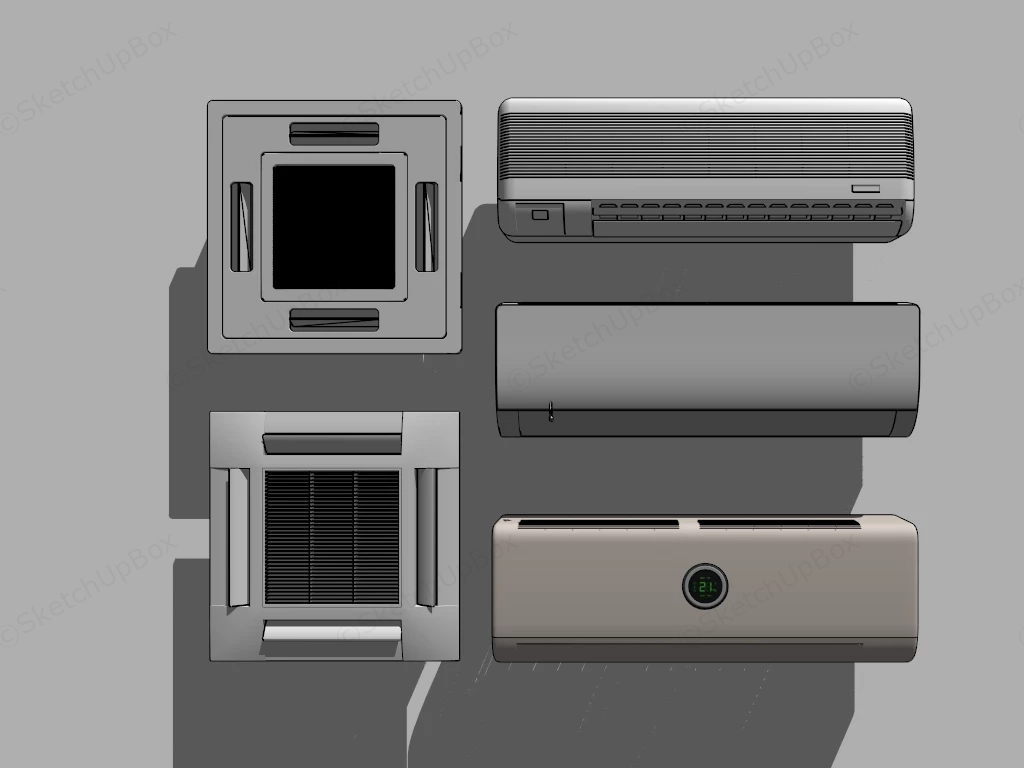Split Air Conditioner Units sketchup model preview - SketchupBox