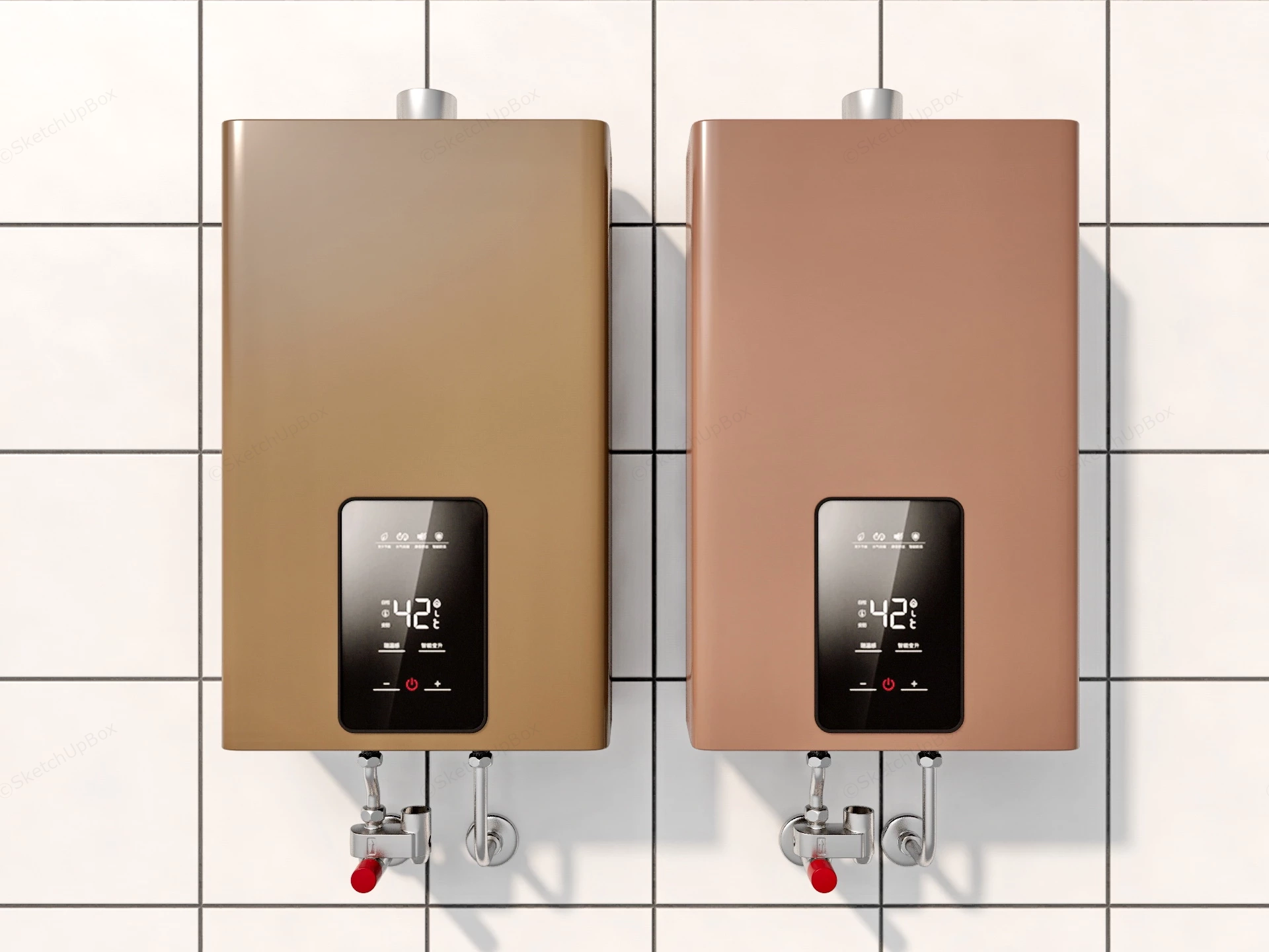 Gas Tankless Water Heater sketchup model preview - SketchupBox