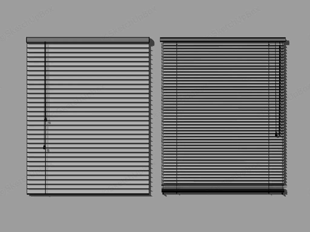 Room Darkening Venetian Blinds sketchup model preview - SketchupBox