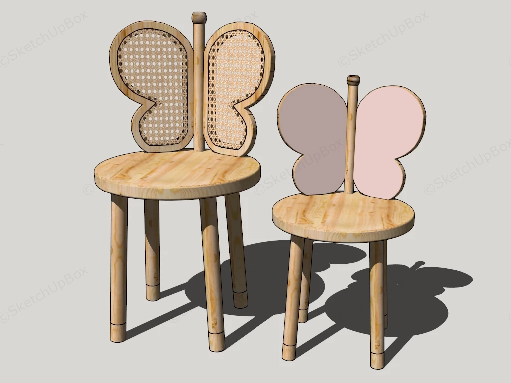 Kids Butterfly Chairs sketchup model preview - SketchupBox