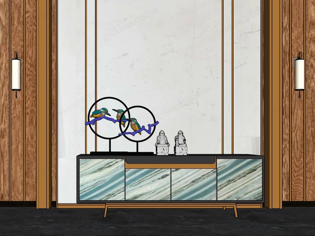 Living Room Accent Cabinet sketchup model preview - SketchupBox