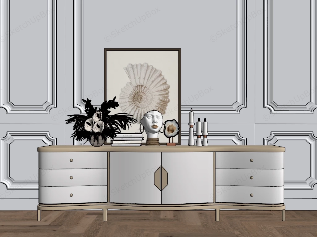 Modern Accent Storage Cabinet sketchup model preview - SketchupBox