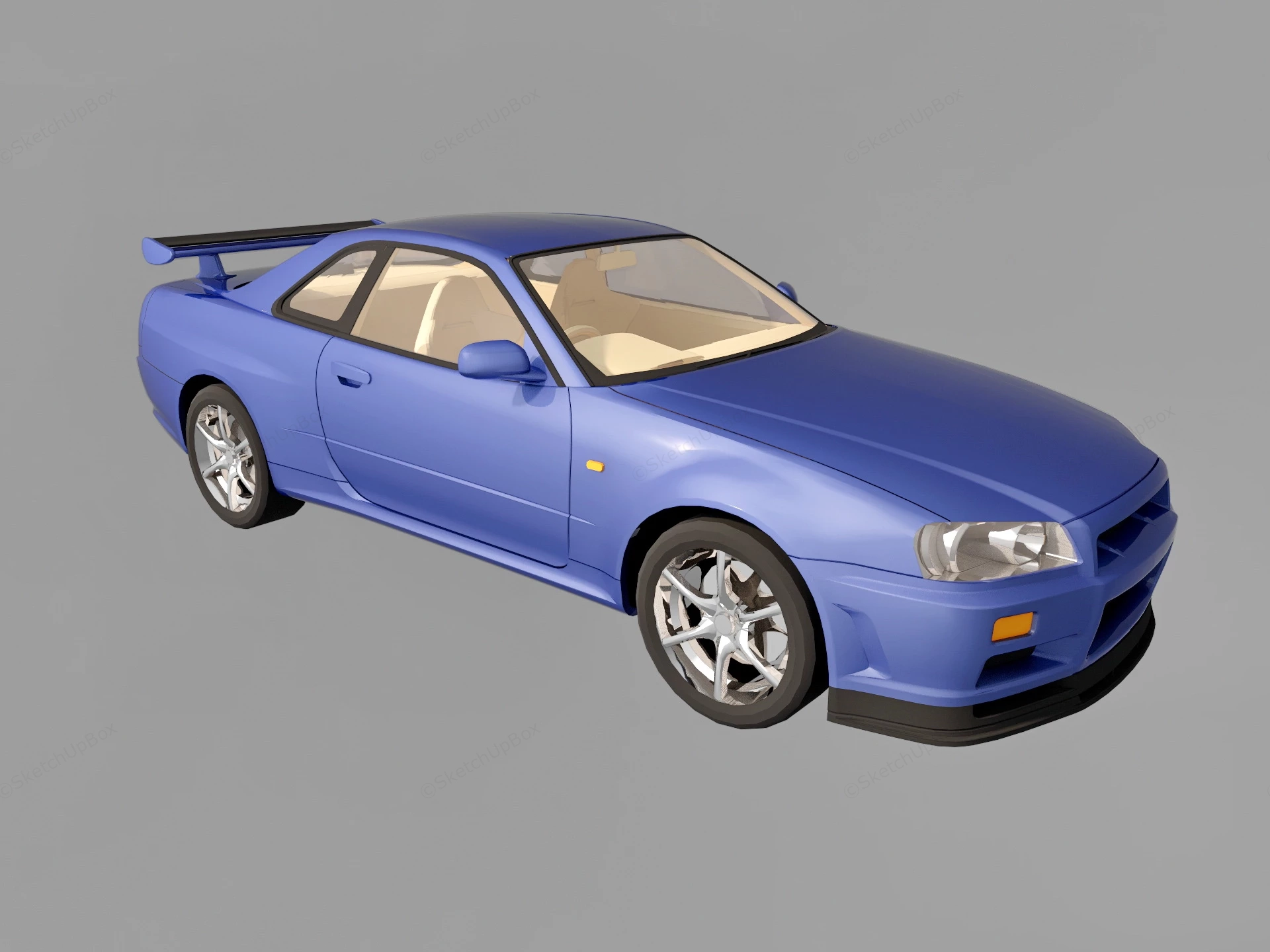 Nissan Skyline GT R sketchup model preview - SketchupBox