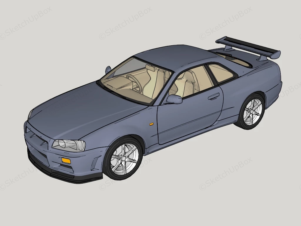 Nissan Skyline GT R sketchup model preview - SketchupBox