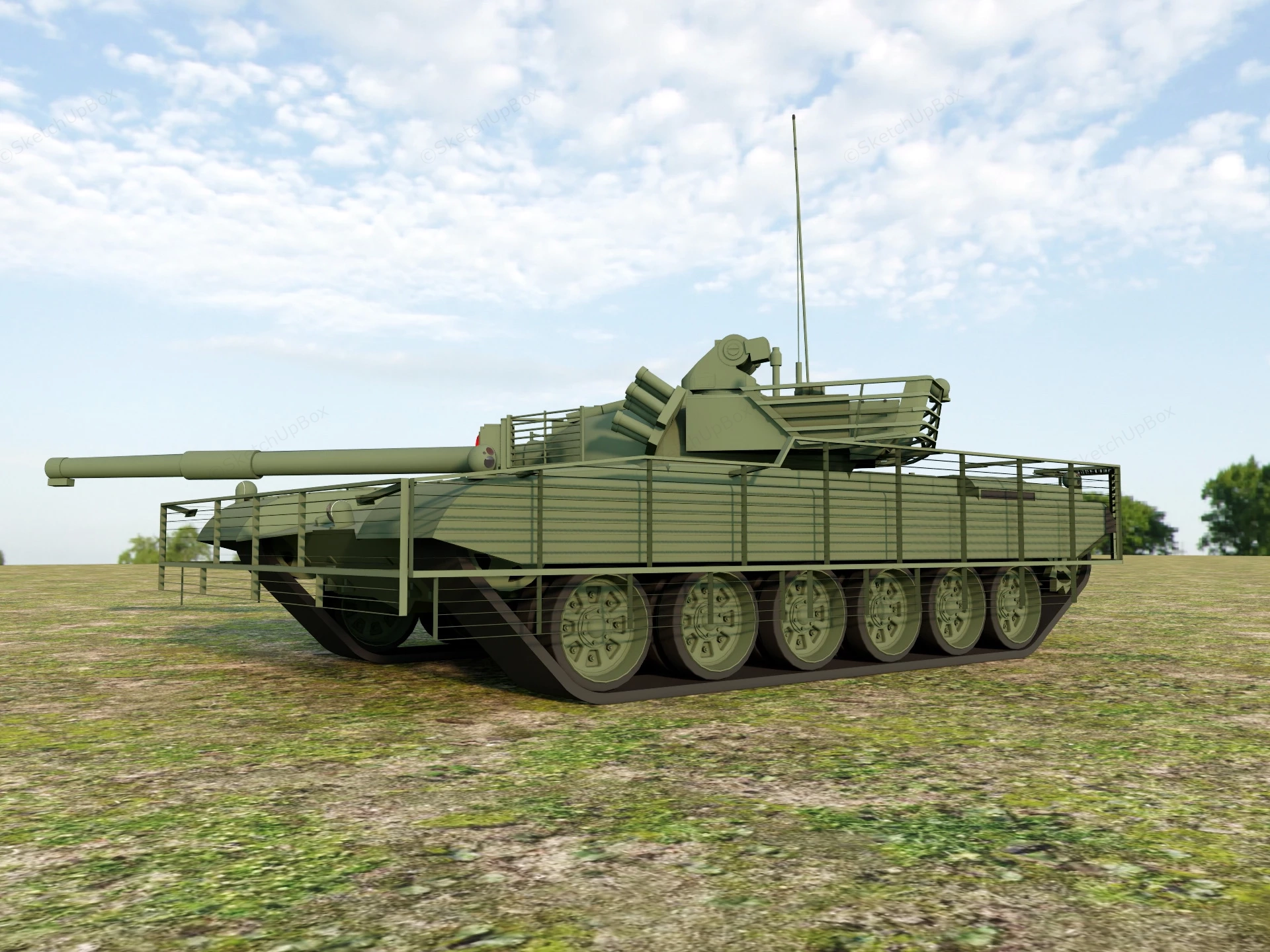 Self Propelled Artillery sketchup model preview - SketchupBox