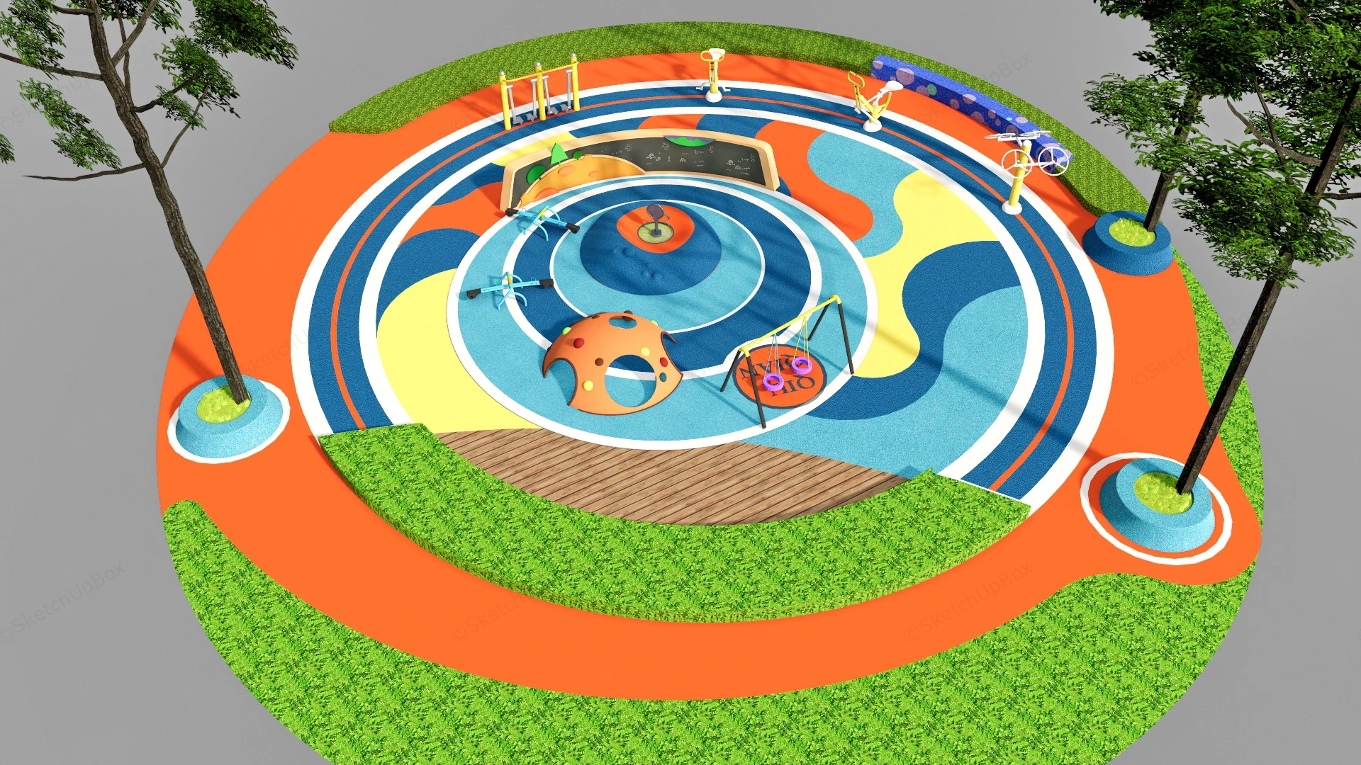 Early Childhood Playground sketchup model preview - SketchupBox