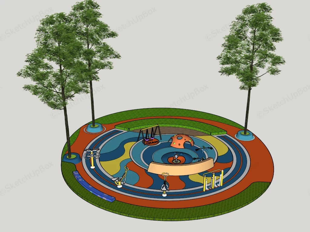 Early Childhood Playground sketchup model preview - SketchupBox