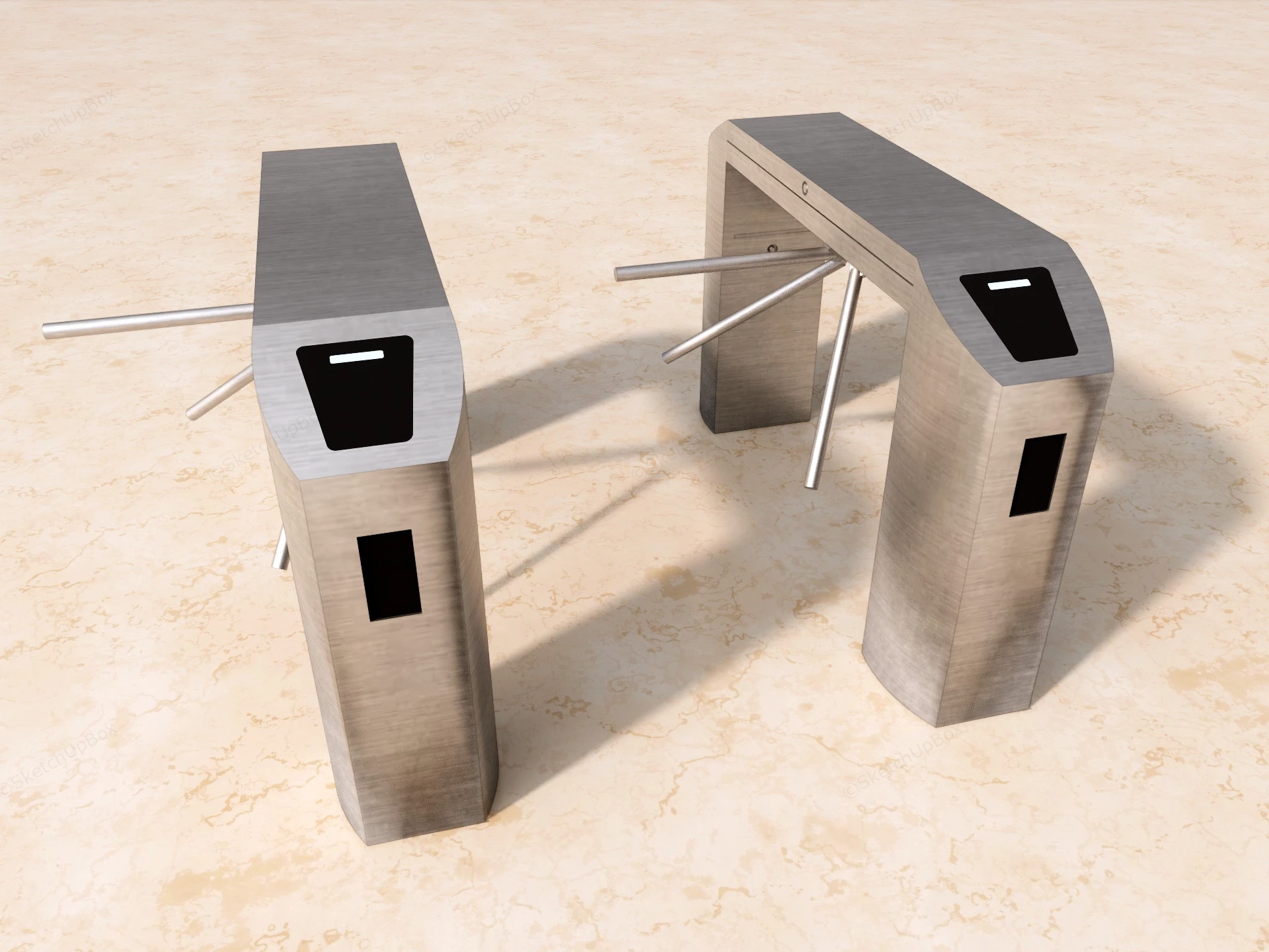 Tripod Turnstile sketchup model preview - SketchupBox