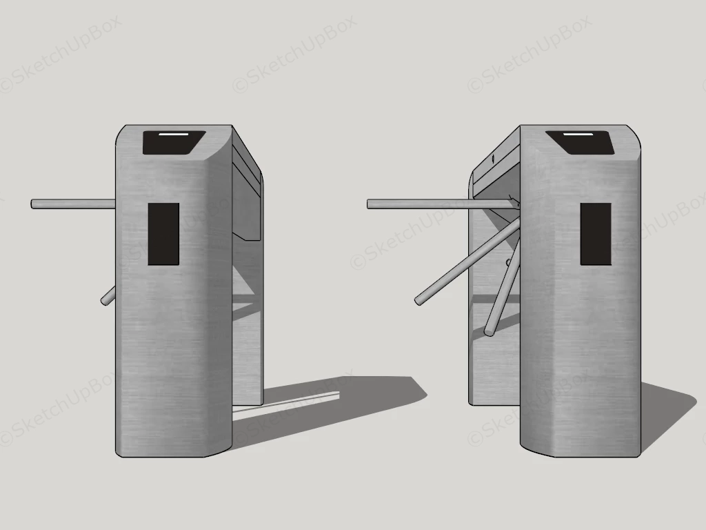 Tripod Turnstile sketchup model preview - SketchupBox