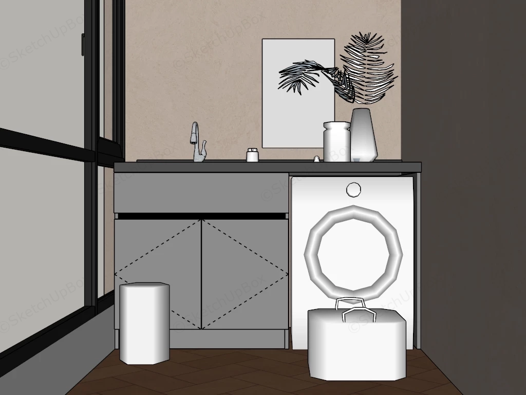 Balcony Laundry Idea sketchup model preview - SketchupBox