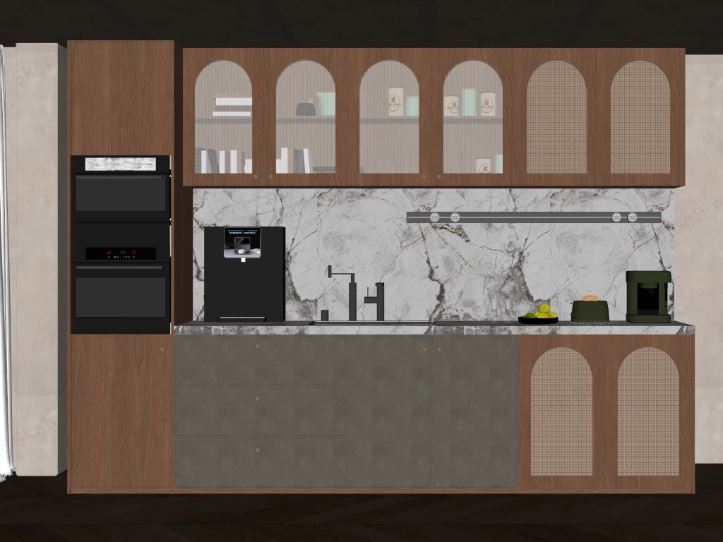 Scandinavian Kitchen Cabinets sketchup model preview - SketchupBox