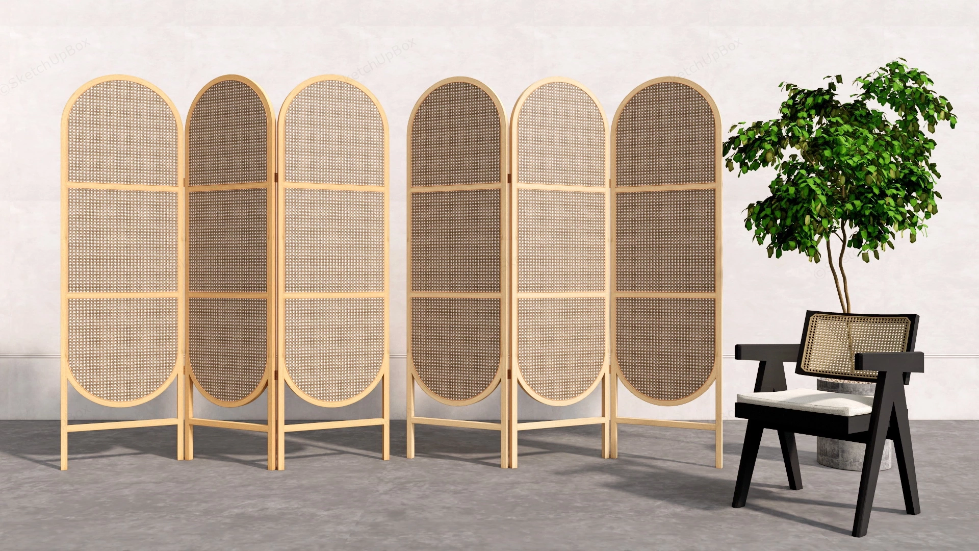 Folding Room Divider Panels sketchup model preview - SketchupBox