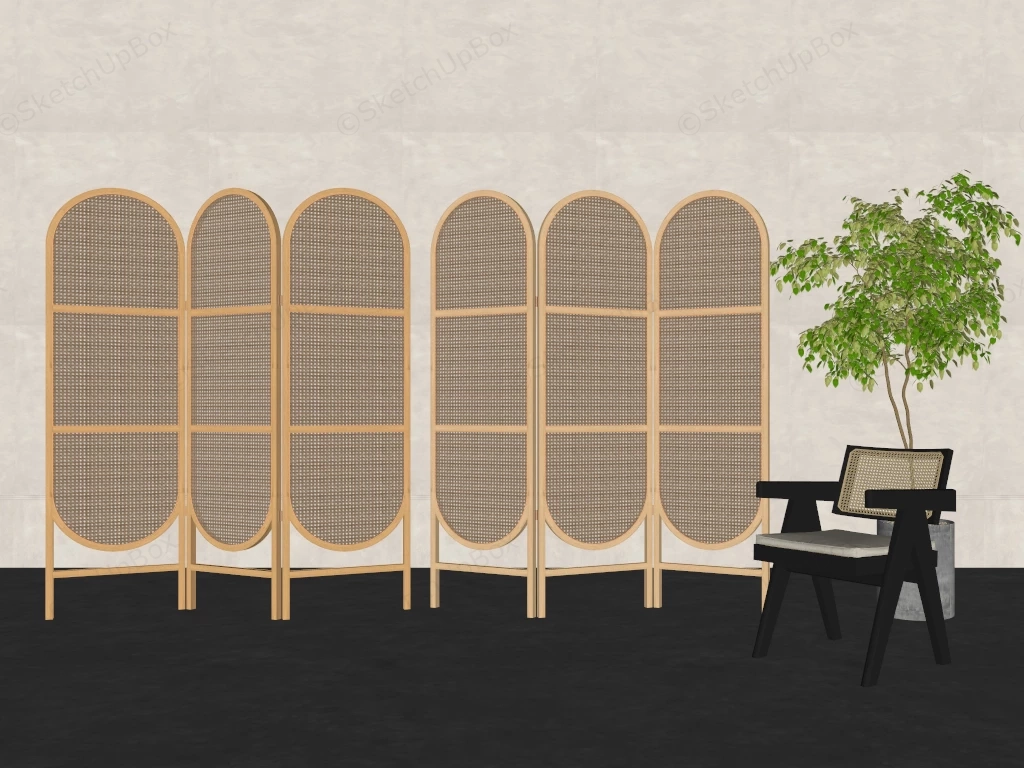 Folding Room Divider Panels sketchup model preview - SketchupBox