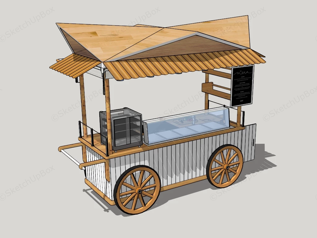 Street Food Cart sketchup model preview - SketchupBox