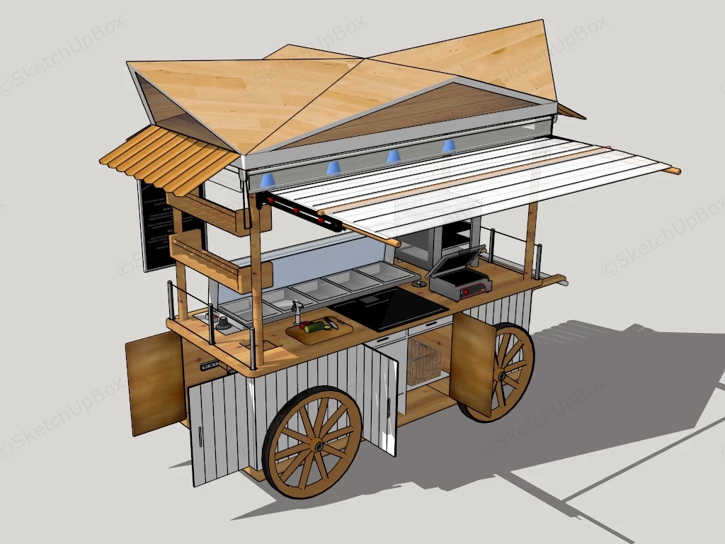 Street Food Cart sketchup model preview - SketchupBox