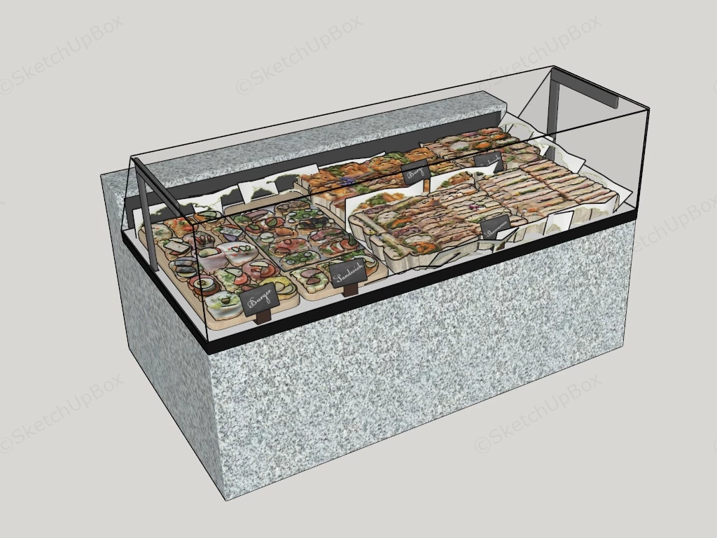 Delicatessen Display Stand sketchup model preview - SketchupBox