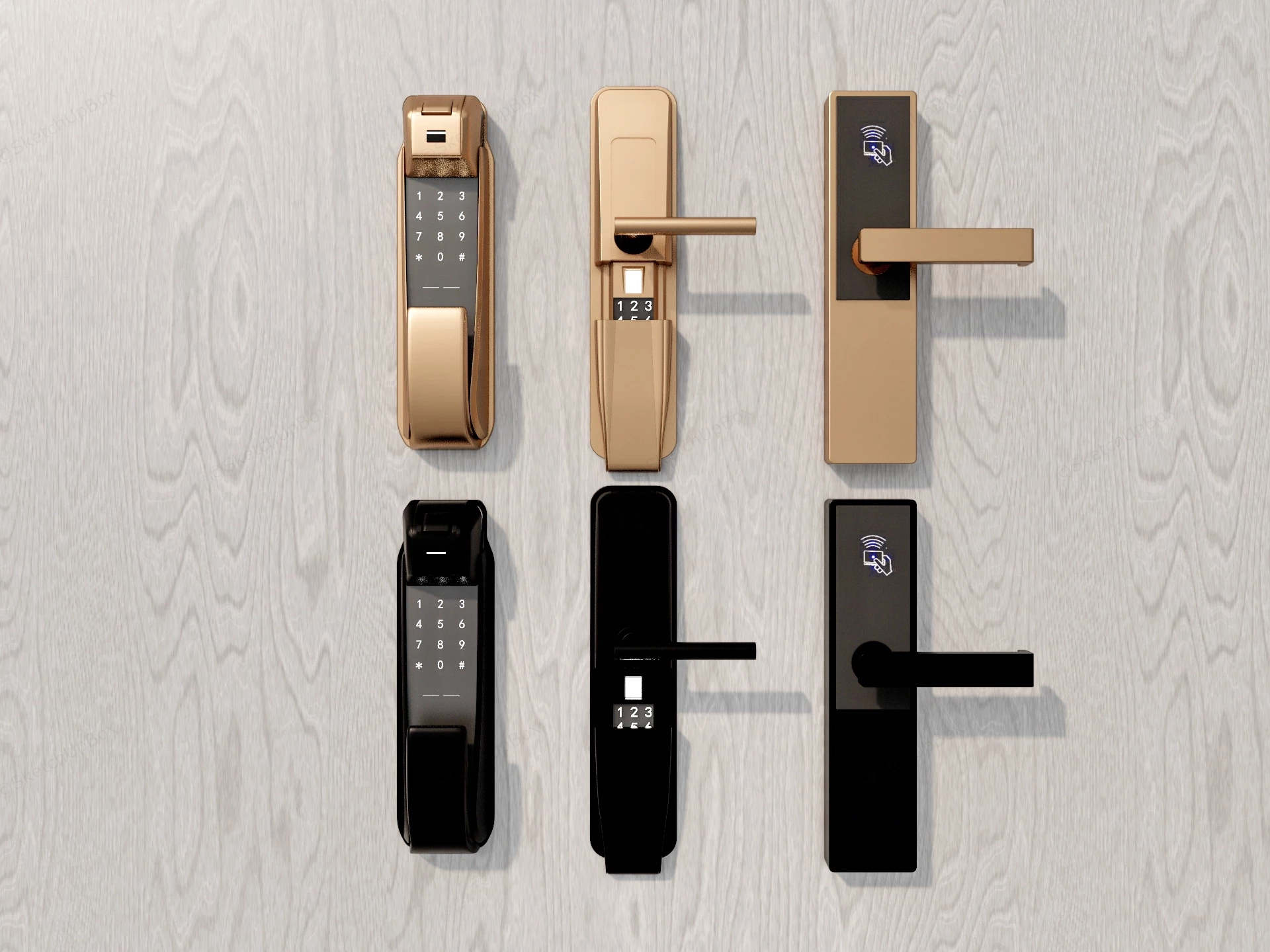 Keyless Entry Door Locks sketchup model preview - SketchupBox