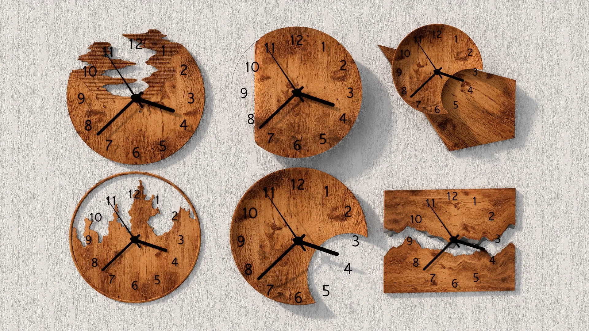 Rustic Wood Wall Clocks sketchup model preview - SketchupBox
