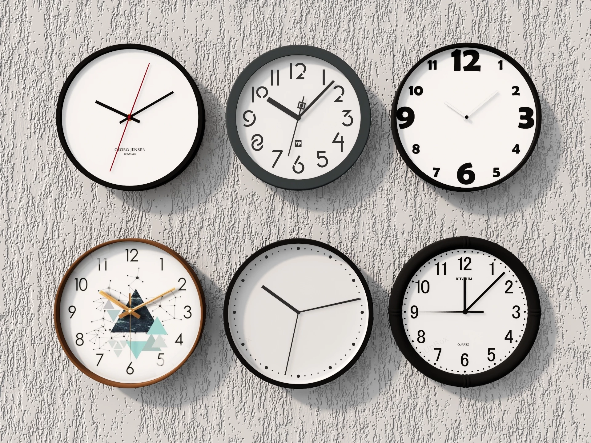 Modern Minimalist Wall Clocks sketchup model preview - SketchupBox