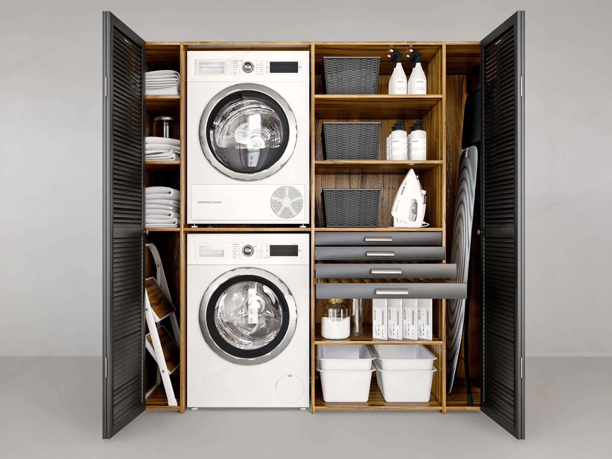 Utility Room Storage Cabinet sketchup model preview - SketchupBox