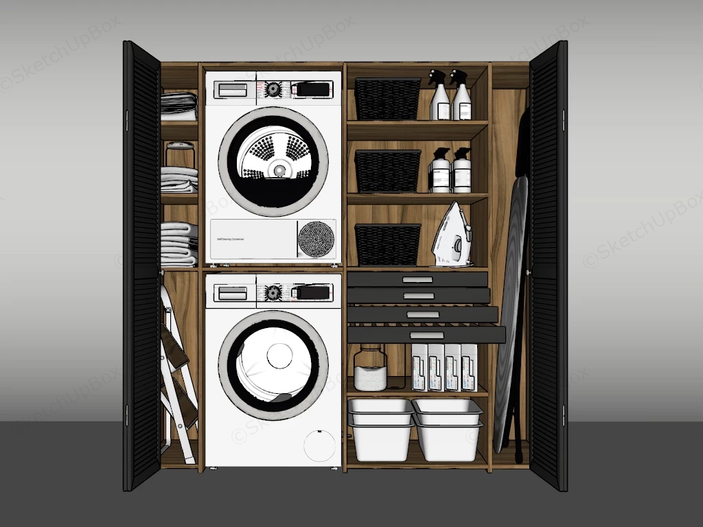 Utility Room Storage Cabinet sketchup model preview - SketchupBox