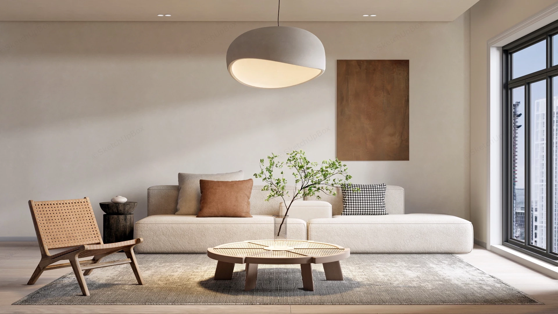 Minimal Living Room Idea sketchup model preview - SketchupBox