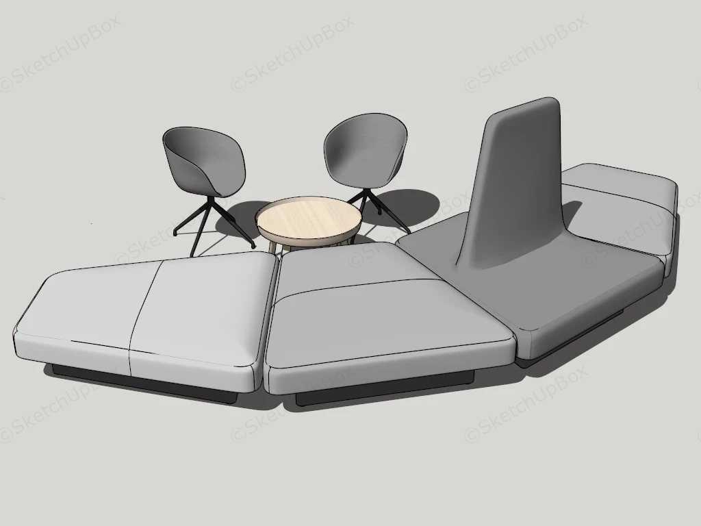 Office Furniture Lounge Seating sketchup model preview - SketchupBox