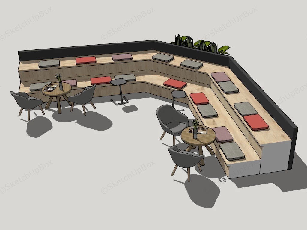 Commercial Lounge Seating sketchup model preview - SketchupBox