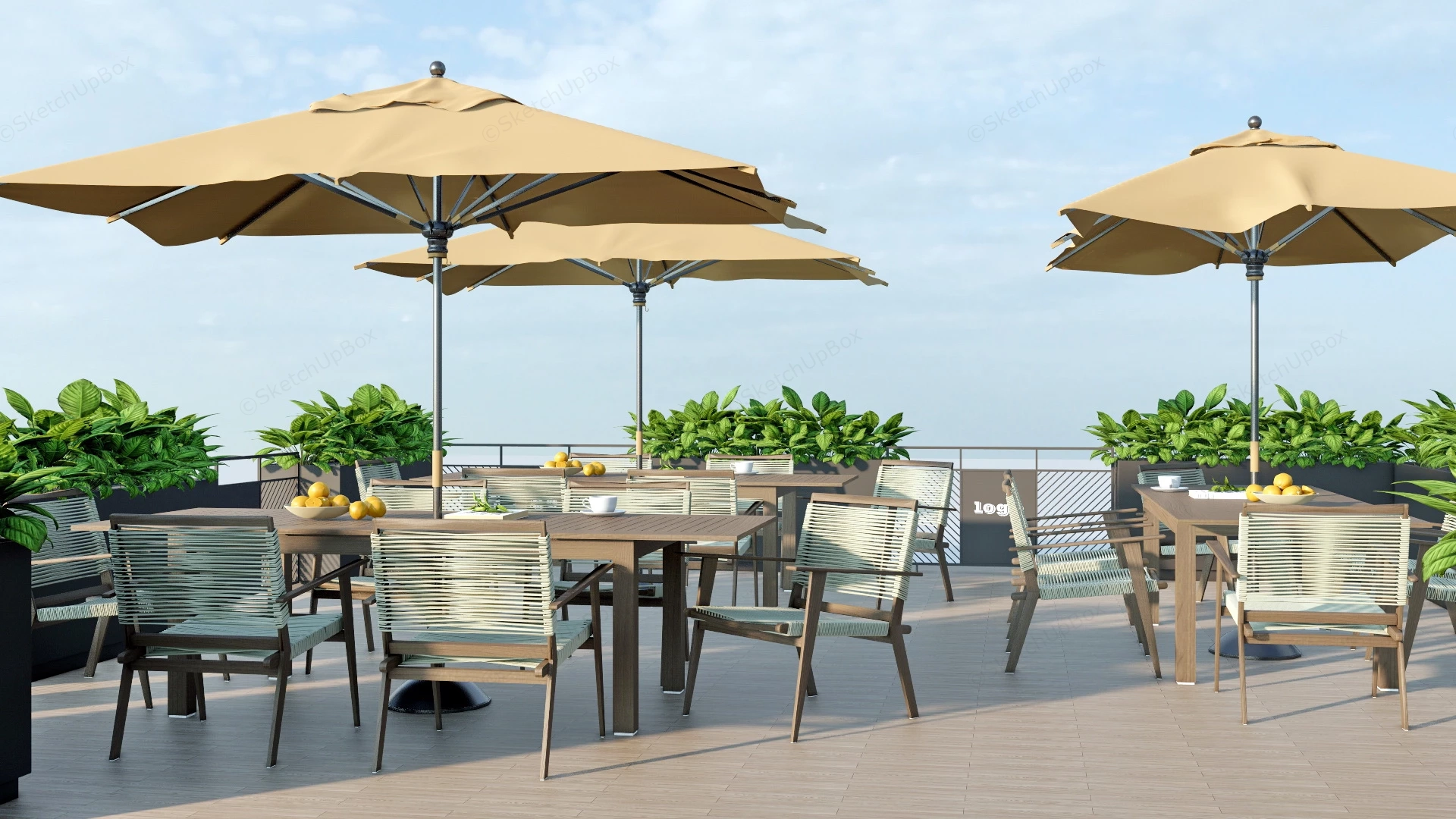 Patio Cafe Design sketchup model preview - SketchupBox