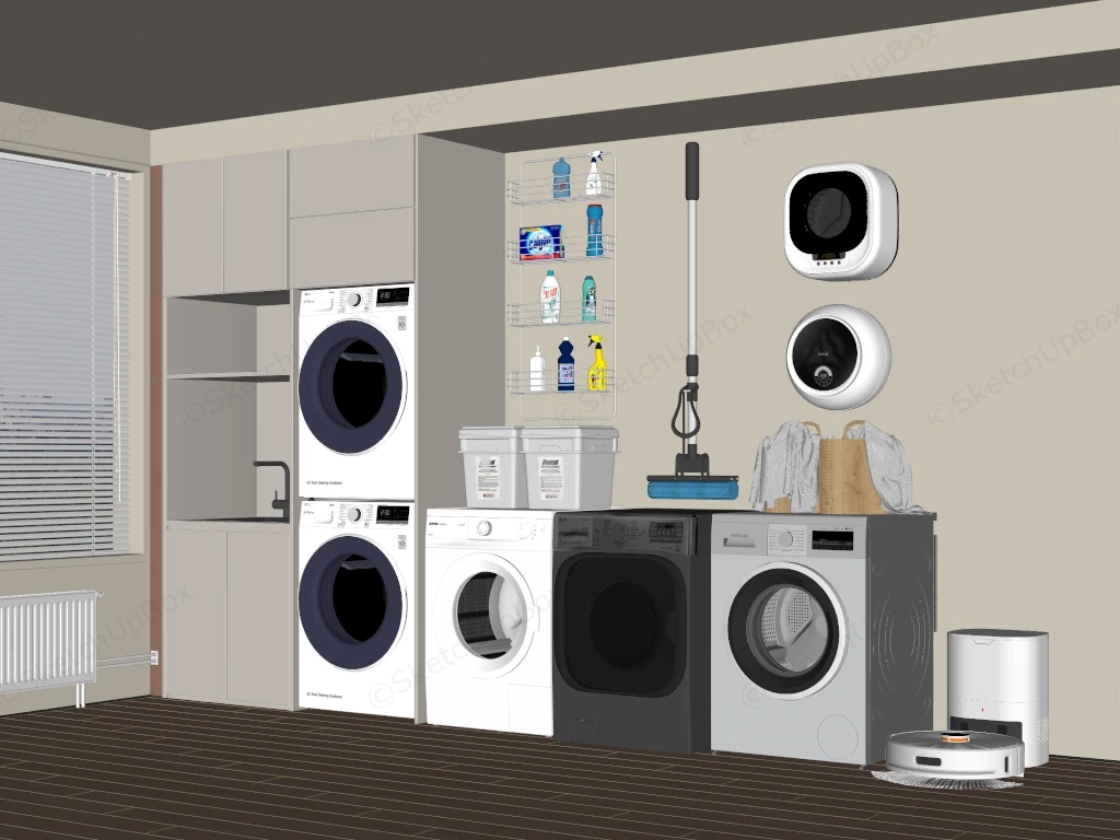 Utility Room Design Idea sketchup model preview - SketchupBox
