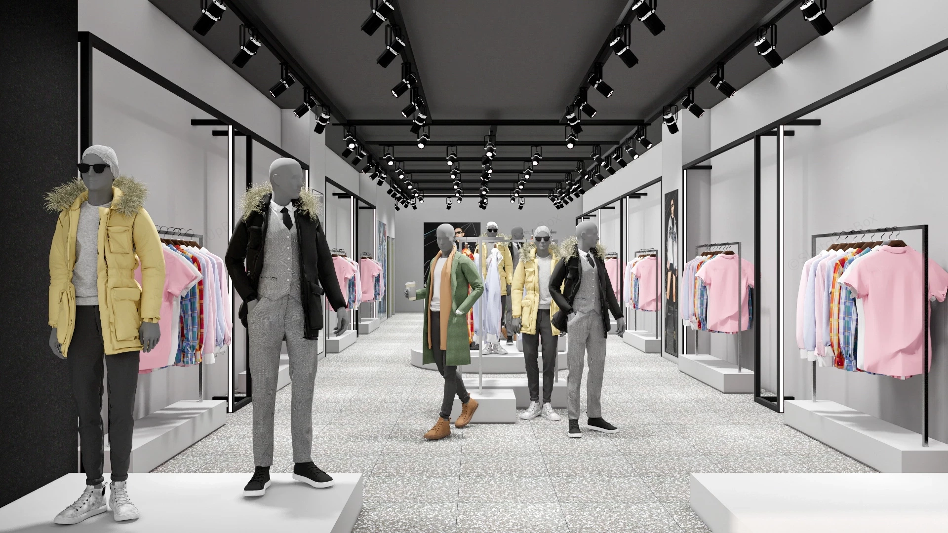 Clothing Store Design sketchup model preview - SketchupBox