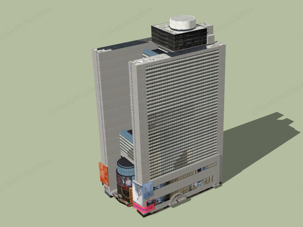 Modern Commercial Hotel sketchup model preview - SketchupBox