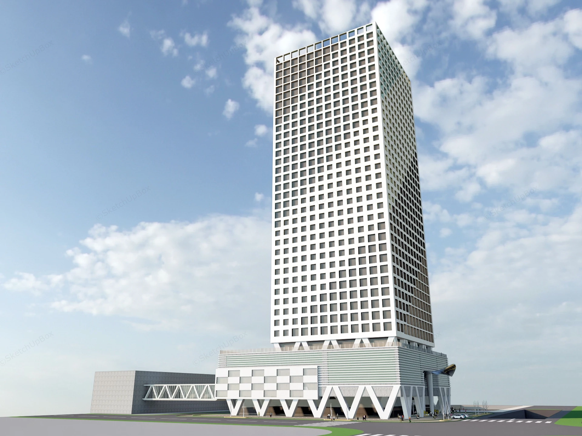 Stock Exchange Building sketchup model preview - SketchupBox