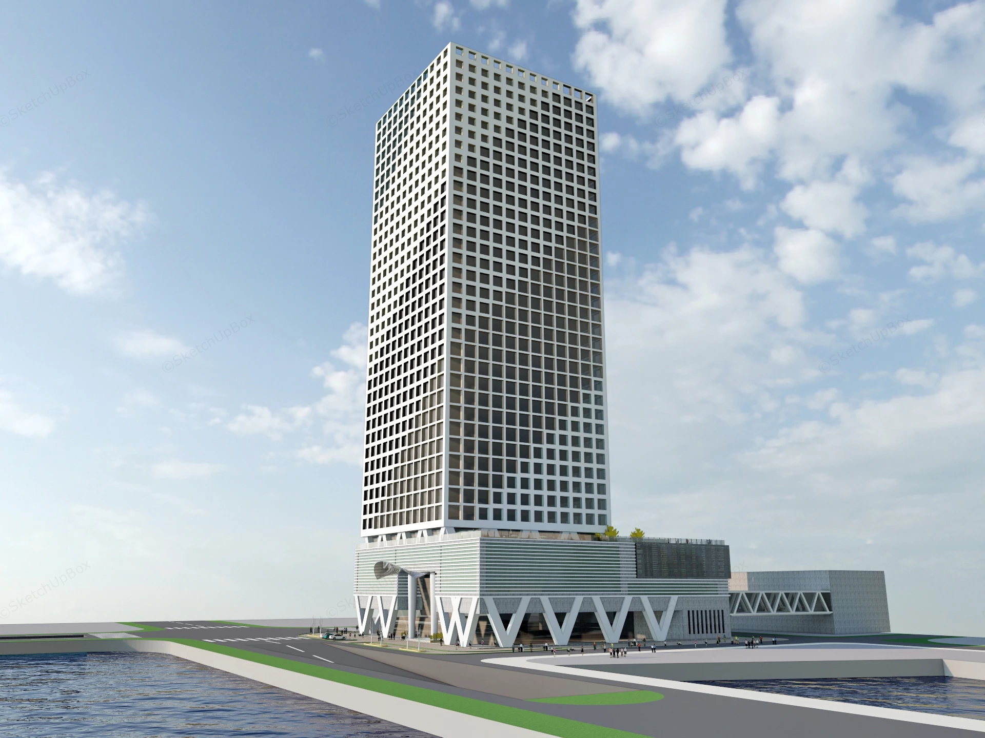 Stock Exchange Building sketchup model preview - SketchupBox