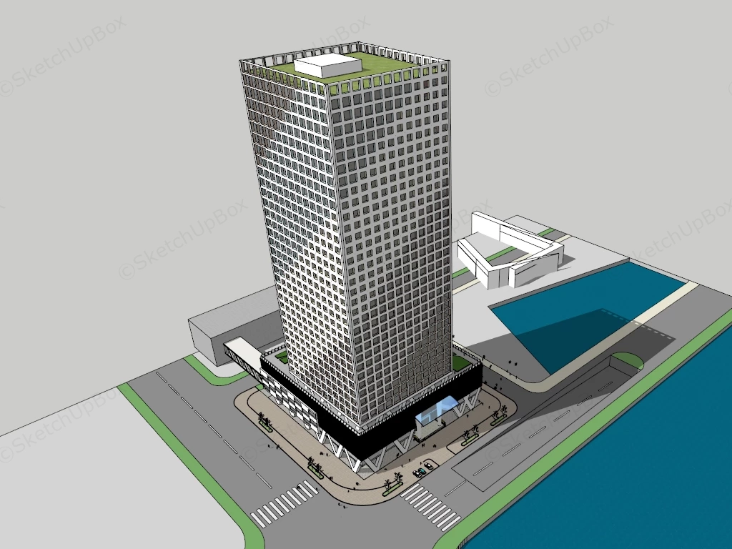 Stock Exchange Building sketchup model preview - SketchupBox