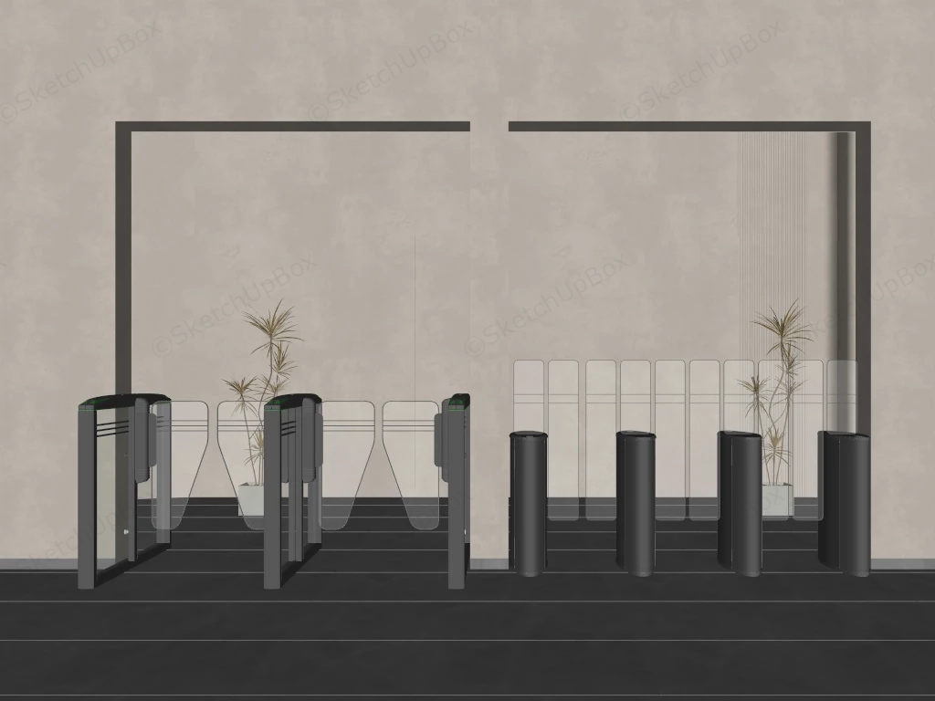 Optical Turnstiles sketchup model preview - SketchupBox