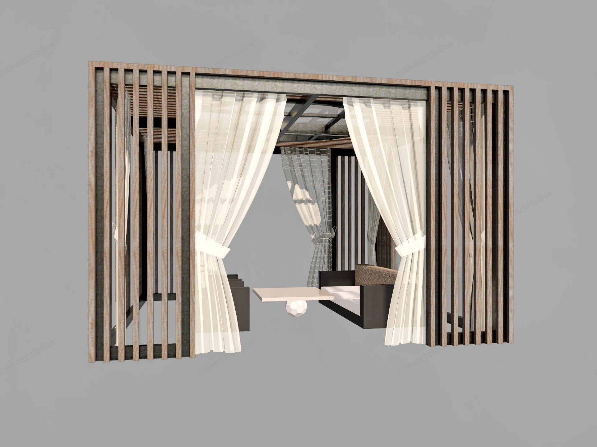 Backyard Gazebo sketchup model preview - SketchupBox