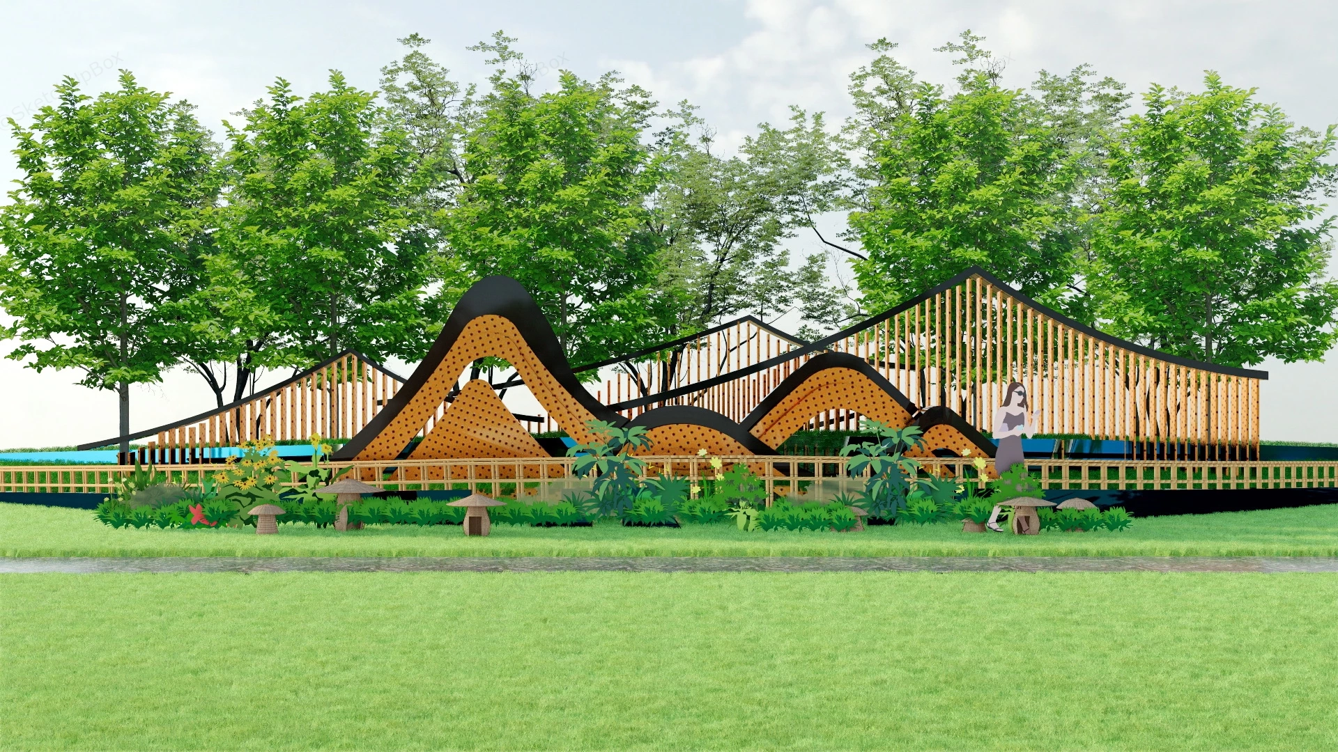 Park Sculpture Art Installation sketchup model preview - SketchupBox