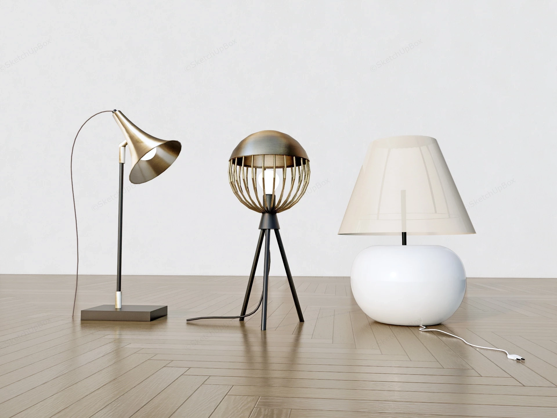 Decorative Table Lamps sketchup model preview - SketchupBox