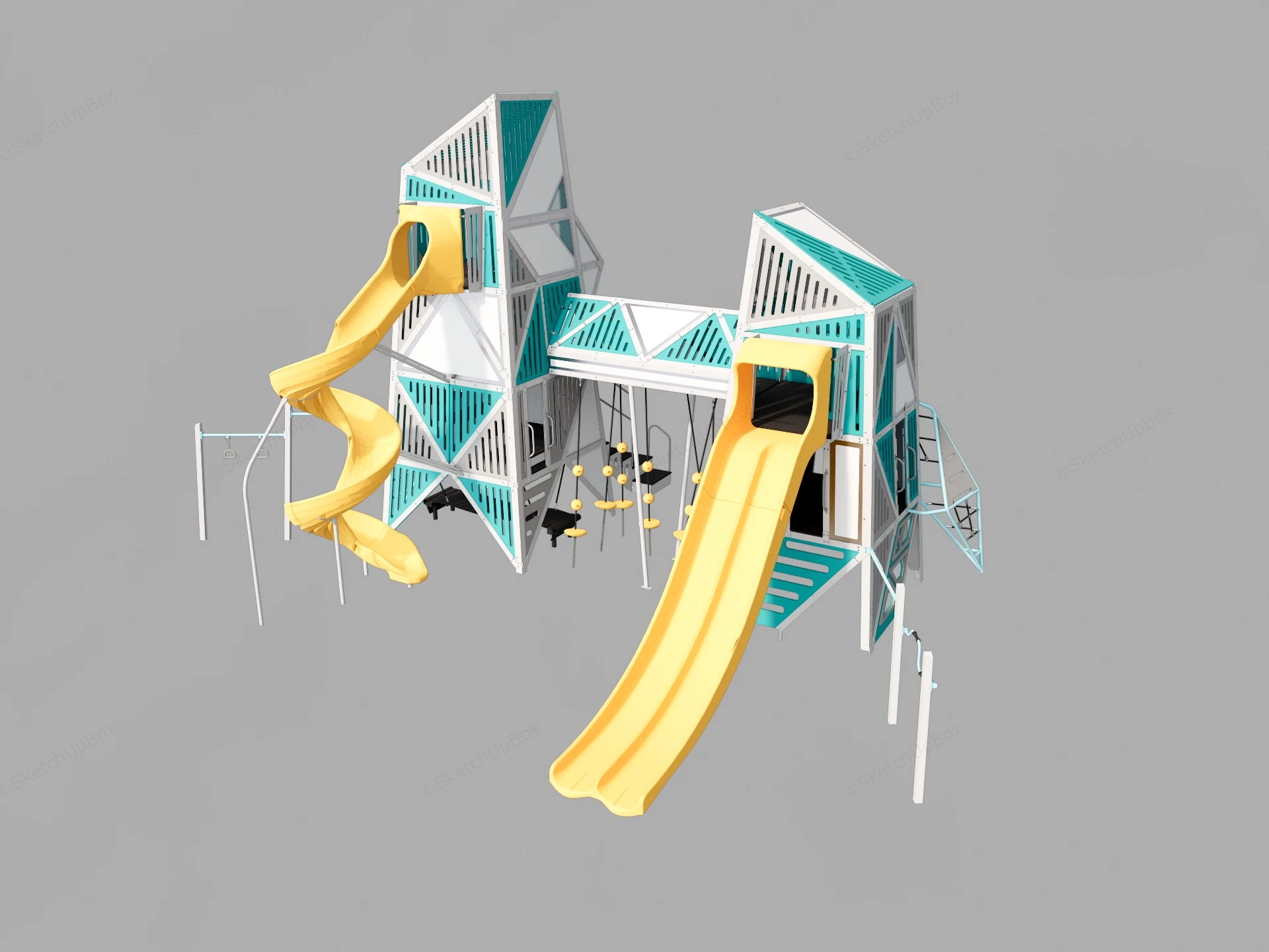 Commercial Grade Playground Equipment sketchup model preview - SketchupBox