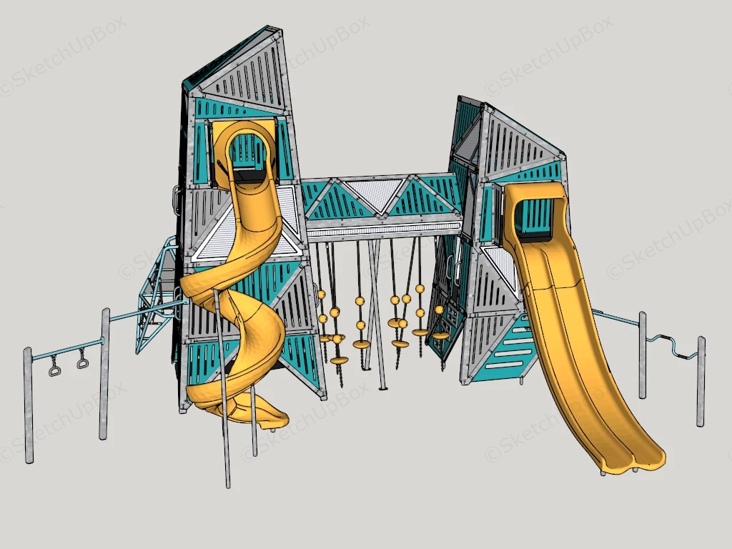 Commercial Grade Playground Equipment sketchup model preview - SketchupBox